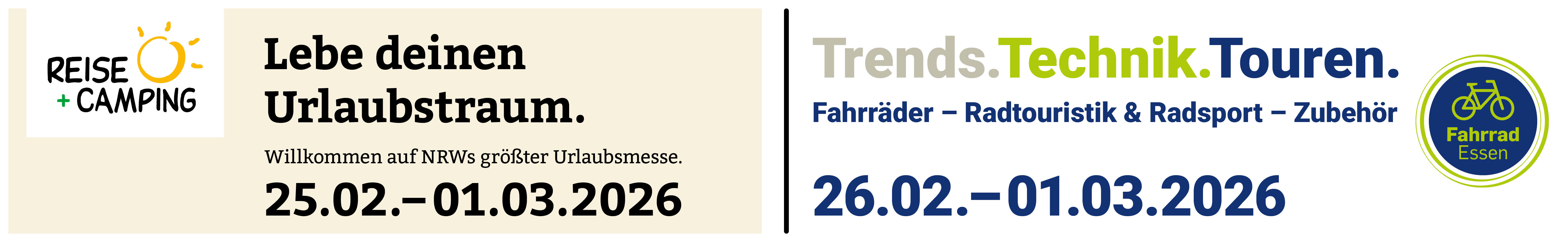 Reise + Camping Banner